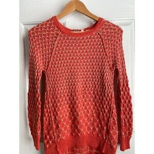 Anthropologie Moth Women Orange Pullover Sweater XS